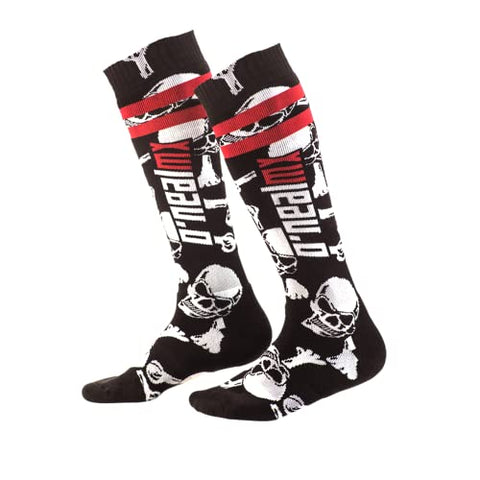 O'Neal 0356-609 Pro MX Print Sox (Crossbones, One Size)