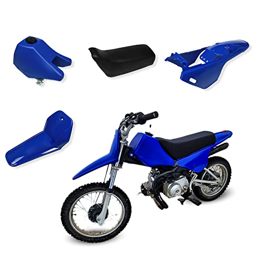 Motorcycle Plastic Fairing Kit With Seat Gas Tank ABS Fender Compatible With PW80 PW 80 Dirt Pit Bike Blue