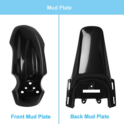 Podoy CRF50 Body Fender Kit for Compatible with XR50 XR 50 CRF 50 SDG SSR Pit Dirt Motor Trail Bike Black with Bolt Work Fairing Plastic (Black)