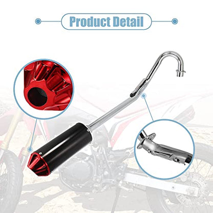 Motoforti Muffler Exhaust Pipe System Assembly Kit 28mm for Honda CRF50 XR50 70cc 110cc 125cc Pit Dirt Bike Exhaust Good Performance Muffler Silencer Pipe