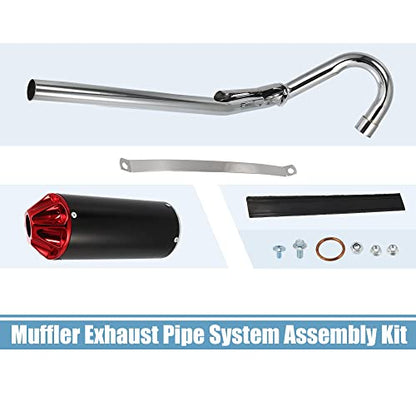 Motoforti Muffler Exhaust Pipe System Assembly Kit 28mm for Honda CRF50 XR50 70cc 110cc 125cc Pit Dirt Bike Exhaust Good Performance Muffler Silencer Pipe