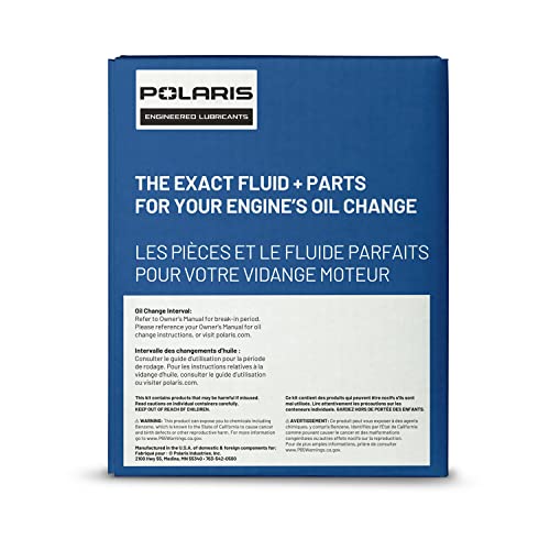 Polaris ATV Full Synthetic Oil Change Kit, 2879323, 2.5 Quarts of PS-4 Engine Oil and 1 Oil Filter