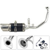 Exhaust System Scooter Carbon Fiber Design Short Performanc for GY6 125cc 150cc 152QMI 157QMJ 4 Stroke Chinese Scooter Moped Go Kart ATV