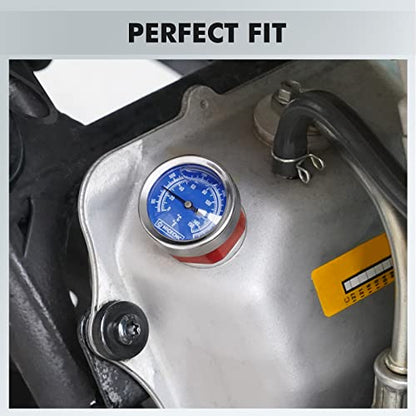 NICECNC Red Engine Oil Dipstick with Temperature Gauge Compatible with Yamaha Raptor 660R 2001-2005 Raptor 700 2006-2021 2022 2023, Raptor 700R 2006-2021 2022 2023 YFZ 450 2004-2013