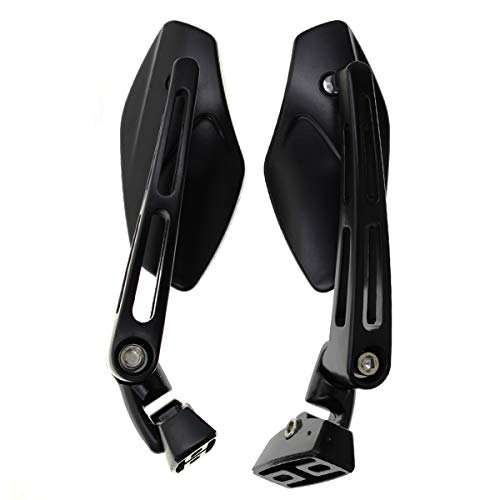 AUTOKAY Motorcycle Mirrors Racing Rearview Mirrors CNC Aluminum Anti-Glare Side Mirror Fits for Honda CBR 600 F3 F4i Kawasaki Ninja ZX 6 7 9 12 Yamaha FZR YZF R1 R6 S Suzuki GSXR