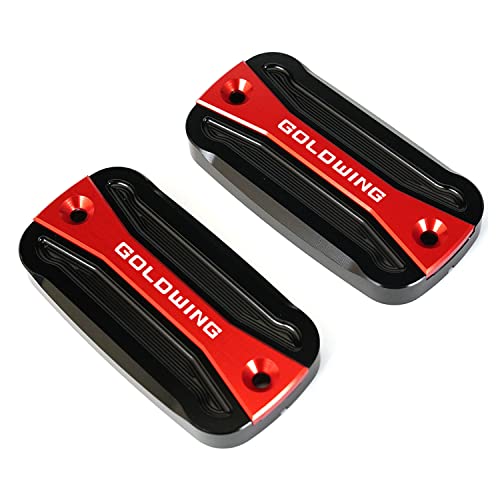 MOWOK For HONDA Goldwing GL 1800 1500 GL1800 GL1500 Motorcycle Front Brake Fluid Reservoir Cover Oil Cap (Red)
