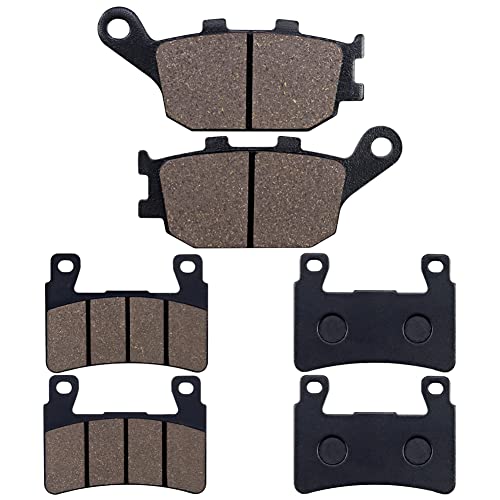 Cyleto Front and Rear Brake Pads for Honda CBR600 CBR 600 F1 F2 F3 F4 F4i F5 F6 Sport 1999 2000 2001 2002 2003 2004 2005 2006 2007