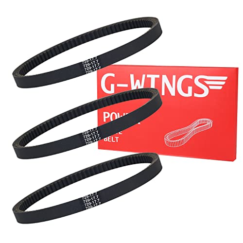 729-17.7-30 Drive Belt fits for GY6 49cc 50cc 139QMB Scooter Moped Long-Case Engine(Pack of 3)