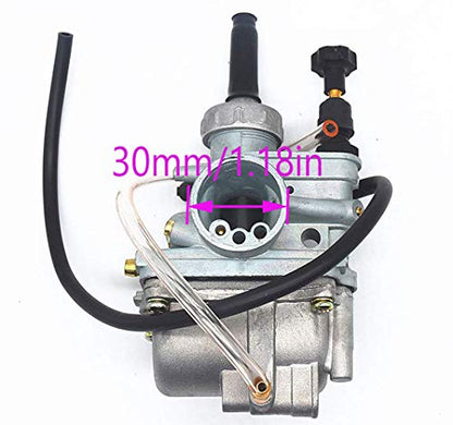 LT80 Carburetor with Fuel Switch Valve Petcock Intake Manifold for Suzuki LT 80 Quadsport ATV Carb, Replace 13200-40B10 13881-40B00 by TOPEMAI