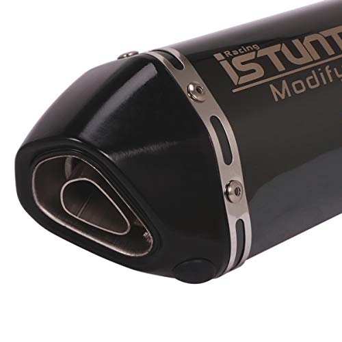 YOSAYUSA Motorcycle Slip on Exhaust Silencers Muffler Pipe 38mm-51mm for Honda Grom Dirt Bike Street Bike Scooter Exhaust with Removable DB Killer (310mm)