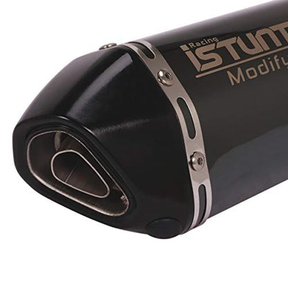 YOSAYUSA Motorcycle Slip on Exhaust Silencers Muffler Pipe 38mm-51mm for Honda Grom Dirt Bike Street Bike Scooter Exhaust with Removable DB Killer (310mm)