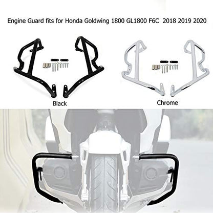 BAIONE Crash Bar Highway Engine Guards Side Engine Protectors for Honda Goldwing 1800 GL1800 F6C 2018-2021 (Chrome)