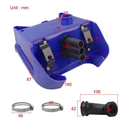 FLYPIG Air Box Filter Assembly for Yamaha PW80 PW 80 PeeWee80 Motorcycle Parts Pit Bike ATV Blue