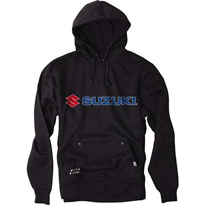 Factory Effex 15-88402 'Suzuki' Hooded Pull-over Sweatshirt (Black, Large)