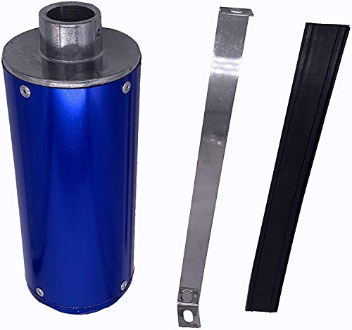 28mm Blue Pit Bike Exhaust Muffler For SSR SDG CRF50 XR50 KLX TTR YCF Coolster Thumpstar Lifan 50cc 70cc 90cc 110cc 125cc Chinese Pit Trail Dirt Bike