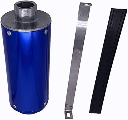 28mm Blue Pit Bike Exhaust Muffler For SSR SDG CRF50 XR50 KLX TTR YCF Coolster Thumpstar Lifan 50cc 70cc 90cc 110cc 125cc Chinese Pit Trail Dirt Bike