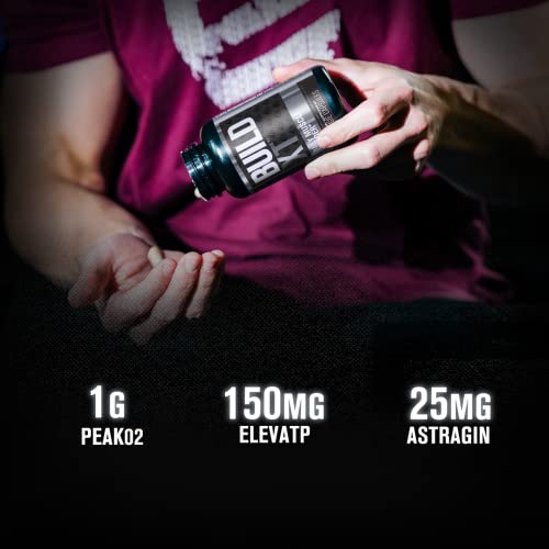 Jacked Factory Build-XT Muscle Builder - Daily Muscle Building Supplement for Muscle Growth and Strength | Featuring Powerful Ingredients Peak02 & elevATP - 60 Veggie Pills