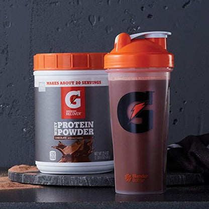 Gatorade Whey Protein Powder, Chocolate, 22.4 Ounce (20 servings per canister, 20 grams of protein per serving)