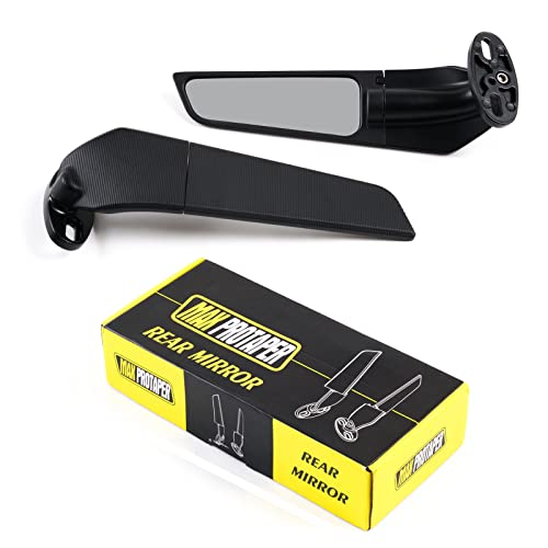 Carbon Fiber Wind Wing Mirrors – For Suzuki GSXR600 GSXR750 GSXR1000, Stealth Pair