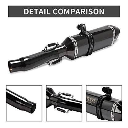 KAJIMOTOR Slip on Exhaust Motorcycle Muffler Silencer Tail Link Exhaust Midpipe System with Removable DB Killer for Honda CBR300R CB300F CBR300 CB300R CBR 300 2008-2018