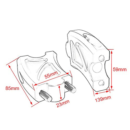 by Unbranded Diteng Motorcycle Handlebar Riser Handlebar Mounting Clip Extension Adapter 300 For Honda Rebel CMX 500 CMX 2017 2018 2019 2020 2021.
