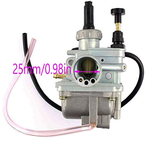 LT80 Carburetor with Fuel Switch Valve Petcock Intake Manifold for Suzuki LT 80 Quadsport ATV Carb, Replace 13200-40B10 13881-40B00 by TOPEMAI
