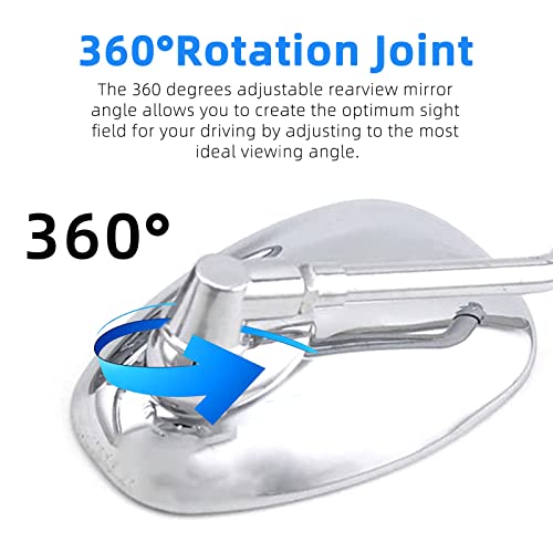 Motorcycle Mirrors, Universal 8mm 10mm Chrome Motorcycle Rear View Side Mirrors Handle Bar Bar End Motorcycle Mirrors Fit For Most Motorbikes