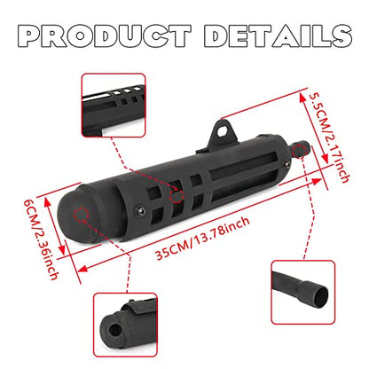 Silencer Exhaust Muffler Pipe for PW80 PY80 Pit Dirt Bike Stainless Steel