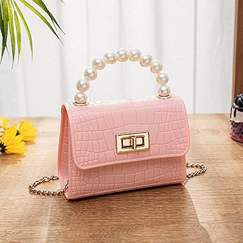 Little Girls Crossbody Purses Toddler Handbag Mini Casual Messenger Shoulder Bag for Kids (Pink)