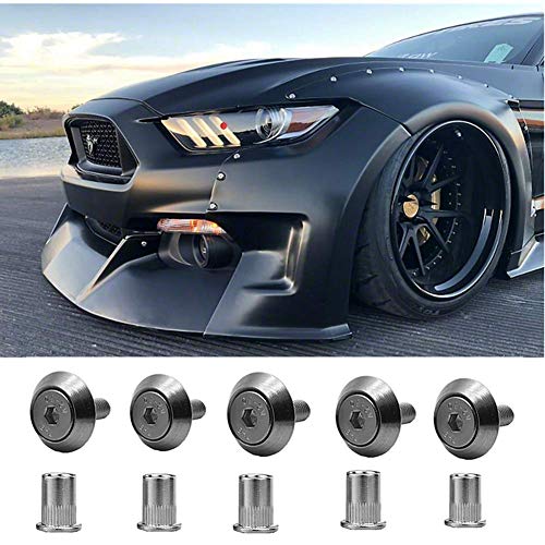 STETION Stainless Steel 25 Pcs Fender Bumper Washer Bolt M5x20mm CNC Finishing Washer Engine Bay Dress Up Fastener Kit Flares Widebody kit Installation Hardware
