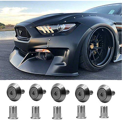 STETION Stainless Steel 25 Pcs Fender Bumper Washer Bolt M5x20mm CNC Finishing Washer Engine Bay Dress Up Fastener Kit Flares Widebody kit Installation Hardware