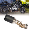 KAJIMOTOR Motorcycle Stainless 51mm/ 2" Inlet Motorcycle Systerm Exhaust Muffler Tail Real Carbon Fiber Tip Pipe For Kawasaki Z900 2017 2018 2019 2020