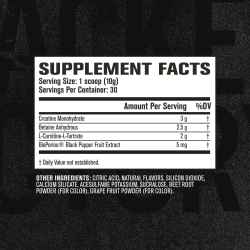 Jacked Factory Growth Surge Creatine Post Workout - Muscle Builder with Creatine Monohydrate, Betaine, L-Carnitine L-Tartrate - Daily Muscle Building & Recovery Supplement - 30 Servings, Black Cherry