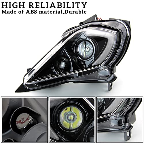 SAUTVS LED Headlights High Low Beam Head Lights Front Lamps DRL Turn Signal Light for Yamaha YFZ 450 YFZ450R YFZ450X Wolverine 450 350 Raptor 250 350 Raptor 700 2006-2022 Accessories (2PCS)