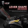 MZS Gold Motorcycle Brake Clutch Levers Wheel Roller Adjustable Short CNC Compatible with CMX 300 500 Rebel Fury VTX1300CX VT750 Phantom Shadow NC750S NC750X Black Spirit