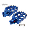 AnXin Motorcycle Foot Pegs Footpeg Pedals FootRest for PW50 1981-2021 PW80 1983-2006 Pit Dirt Bike Blue