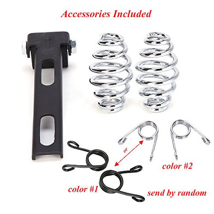 Black Motorcycle Cushion Spring Solo Seat compatible with Honda Rebel 250 300 500 Refit Bobber