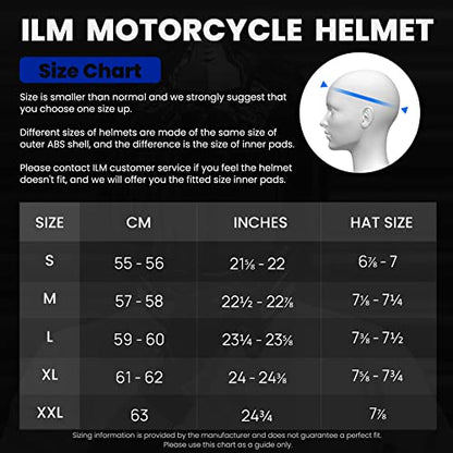 ILM Adult ATV Motocross Off-Road Street Dirt Bike Full Face Motorcycle Helmet DOT Approved Dual Sports Suits Men Women Model 911(XL, Red White)