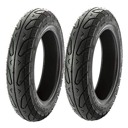 MMG Set of 2 Scooter Tubeless Street Tire 3.50-10 Front or Rear fits on 10 Inch Rim