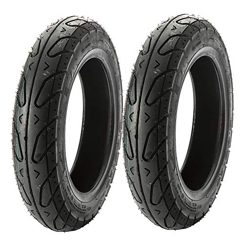 MMG Set of 2 Scooter Tubeless Street Tire 3.50-10 Front or Rear fits on 10 Inch Rim