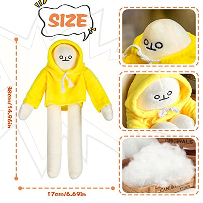 SENCU Plush Banana Man Toys,16 Inch Weird Banana Stuffed Animals Doll with Magnet,Funny Changeable Plush Pillow Decompression Toy Gifts for Boys Girls Birthday Party Christmas…