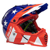 LS2 Helmets Gate Stripes Full Face Helmet (Red/Gloss White/Blue - X-Large)