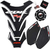 REVSOSTAR Real Carbon Look, Protector Pad, Tank Pad Decal Stickers, Tank Side Traction Pad, Fuel Gas Tank Cap,Anti Slip sticker, Traction Side, Fuel Knee Grip Decal for CBR 600RR 2003-2006