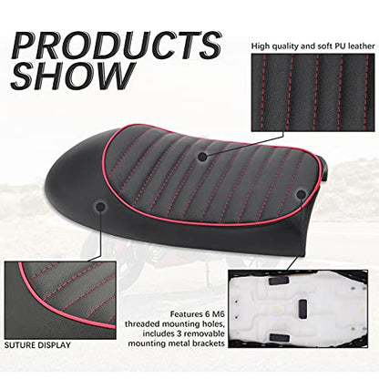 Universal Motorcycle Flat & Hump Saddle Cafe Racer Refit Vintage Seat Cushion For KZ400 KZ550 K750 Z650 W650 CB100 CB125 CB175 CB200 CB350 CB360 …