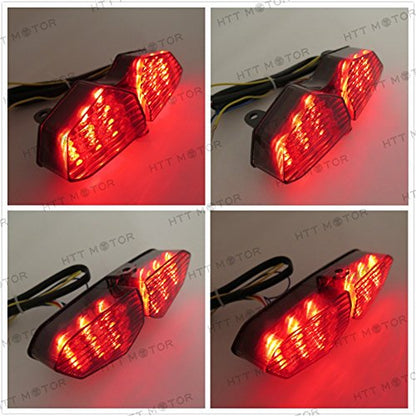 HTTMT MT178- Taillight Integrated Turn Signals Compatible with YZF R6 03-05 XTZ1200 12-14 Smoke