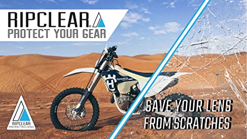 Ripclear Fly Racing Focus Lens Protector Tear off Alternative (Fits all Fly Goggles) Reduce Waste Military Grade Dirt Bike/ATV/Moto Goggle Lens Protectors Crystal Clear 2-Pack