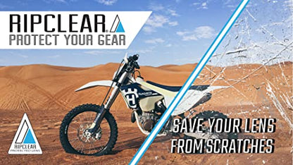 Ripclear Fly Racing Focus Lens Protector Tear off Alternative (Fits all Fly Goggles) Reduce Waste Military Grade Dirt Bike/ATV/Moto Goggle Lens Protectors Crystal Clear 2-Pack