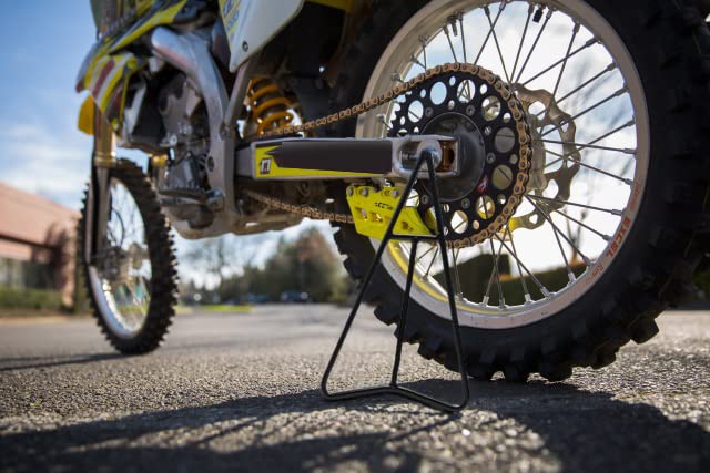 Eapele Triangle Stand for Dirt Bike, T-shaped Central Support for Greater Bearing Capacity, Solid Steel Structure with Black Powder Coated Protection