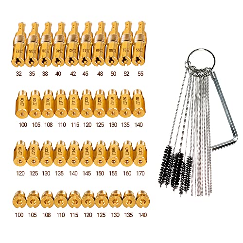 30pcs Main Jets &10Pcs Slow Jets Pilot Cleaner Tool Kit Fits for PWK CVK PE Keihin OKO Carb KOSO Polini KO SCL-2018090002-ZH-T-01 SCL-2018090002-ZH-T-02 SCL-2018090001-ZH-T-01 SCL-2018090003-ZH-T-01