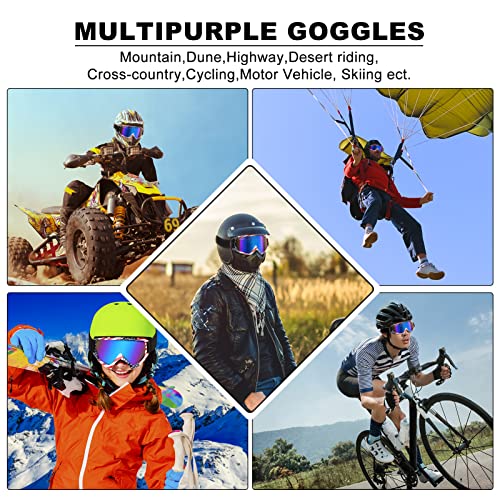ATV Goggles Dirt Bike Motorcycle Goggles Motocross Anti UV Goggles Dustproof Windproof MX Off Road Goggles for Men Women Adult Youth Kids Riding Racing